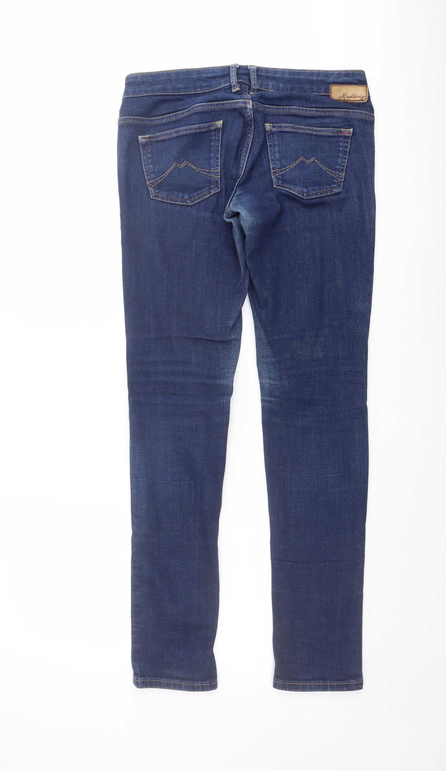 Mustang Womens Blue Cotton Skinny Jeans Size 27 in L32 in Regular Button