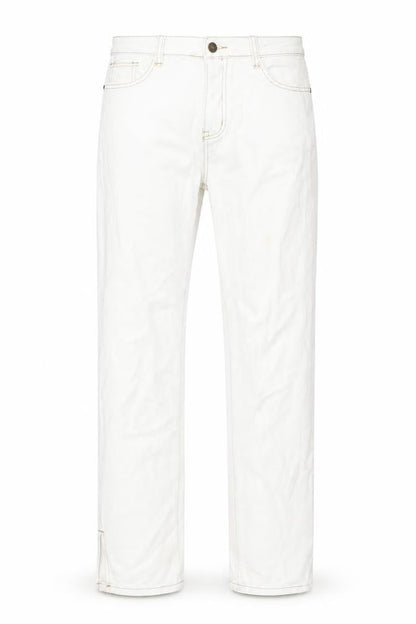 Lioness Womens Ivory Cotton Straight Jeans Size M L30 in Regular Button