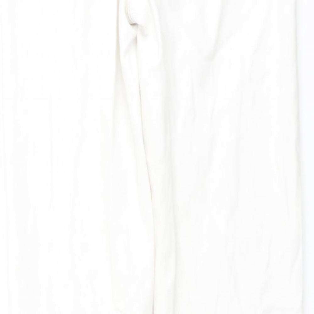 Lioness Womens Ivory Cotton Straight Jeans Size M L30 in Regular Button