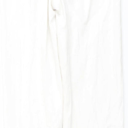 Lioness Womens Ivory Cotton Straight Jeans Size M L30 in Regular Button