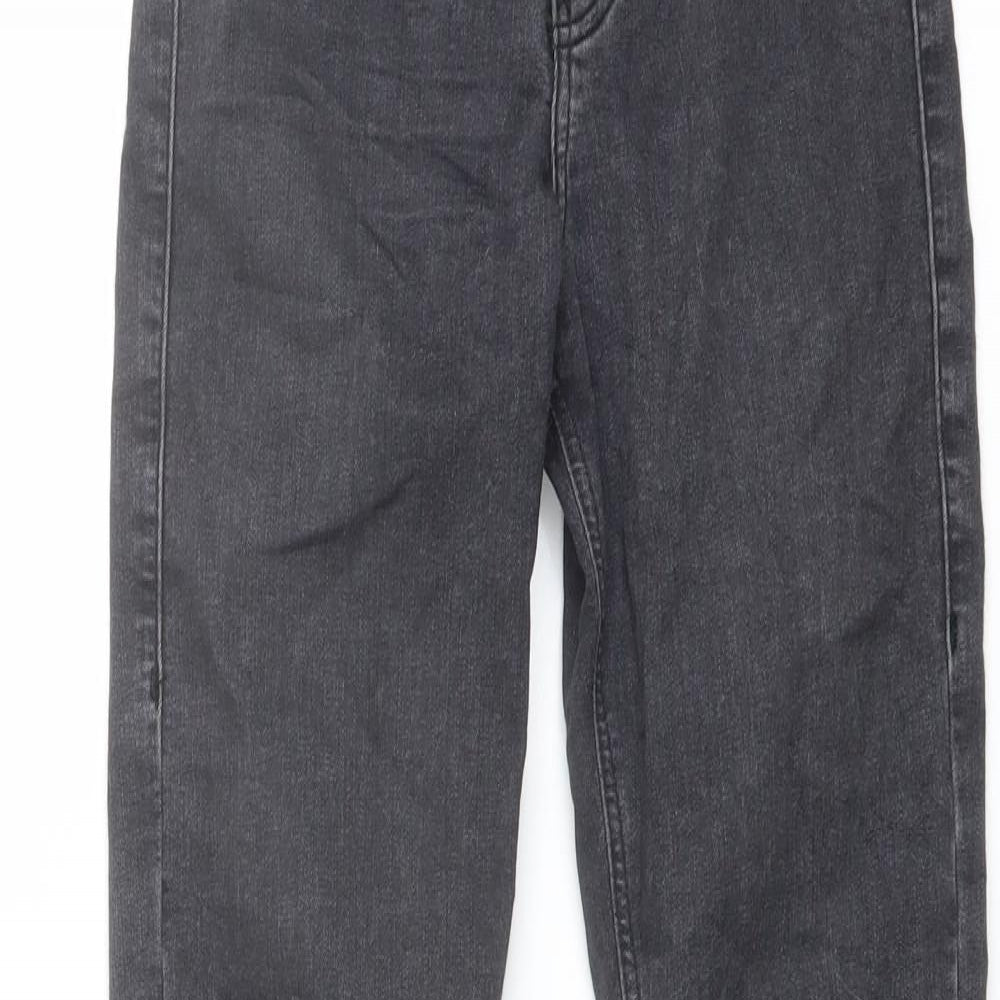 Topshop Womens Grey Cotton Skinny Jeans Size 6 L26 in Regular Button