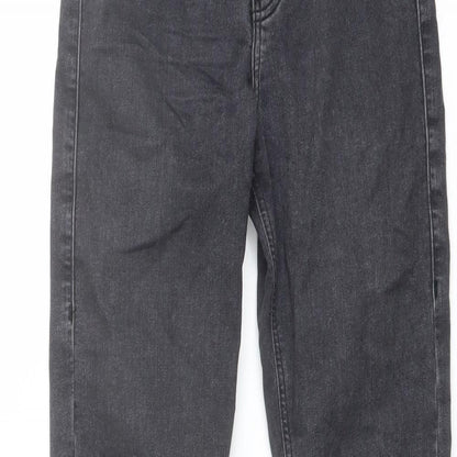 Topshop Womens Grey Cotton Skinny Jeans Size 6 L26 in Regular Button