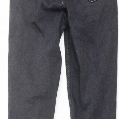Topshop Womens Grey Cotton Skinny Jeans Size 6 L26 in Regular Button
