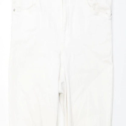 ASOS Womens Ivory Cotton Skinny Jeans Size 28 in L25 in Regular Button
