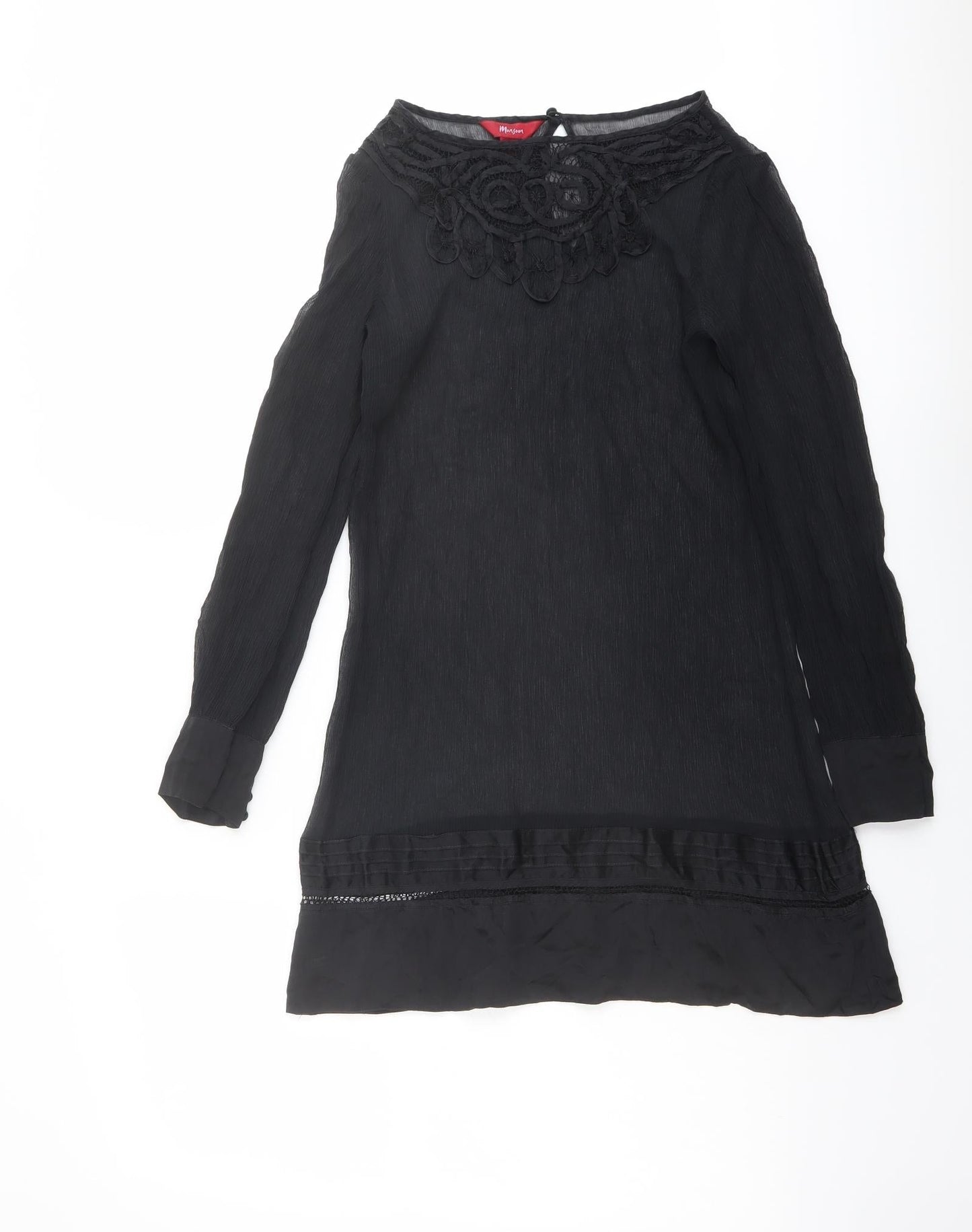 Womens UK Size 12 Monsoon Black Basic Blouse