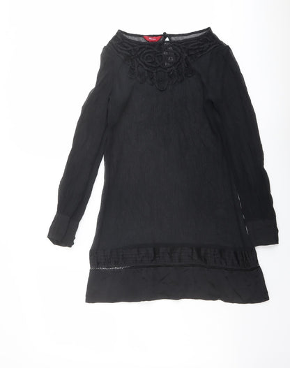 Womens UK Size 12 Monsoon Black Basic Blouse