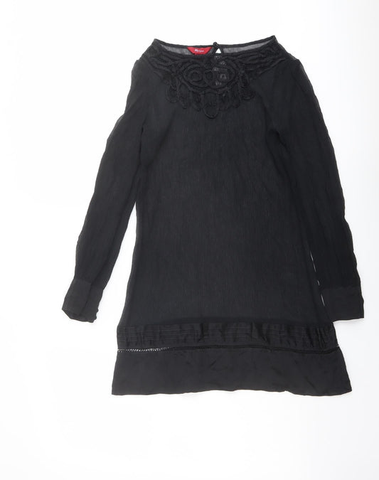 Womens UK Size 12 Monsoon Black Basic Blouse