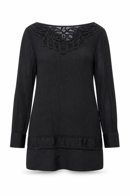 Womens UK Size 12 Monsoon Black Basic Blouse