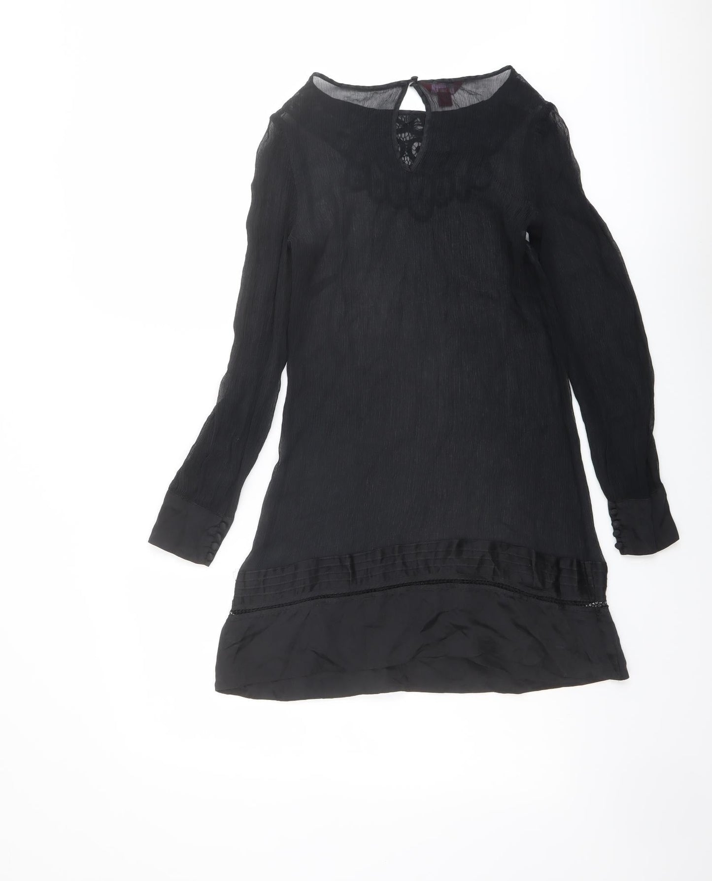 Womens UK Size 12 Monsoon Black Basic Blouse