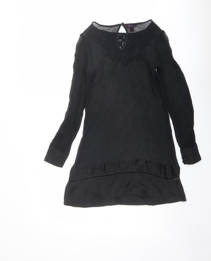 Womens UK Size 12 Monsoon Black Basic Blouse