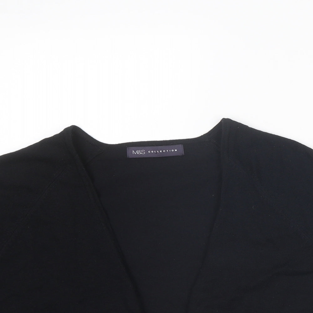 Womens UK Size M Marks and Spencer Black Cardigan Jumper