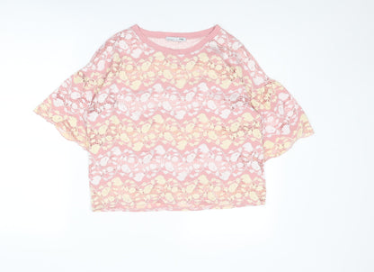 Womens UK Size M Zara Multicoloured Basic T-Shirt