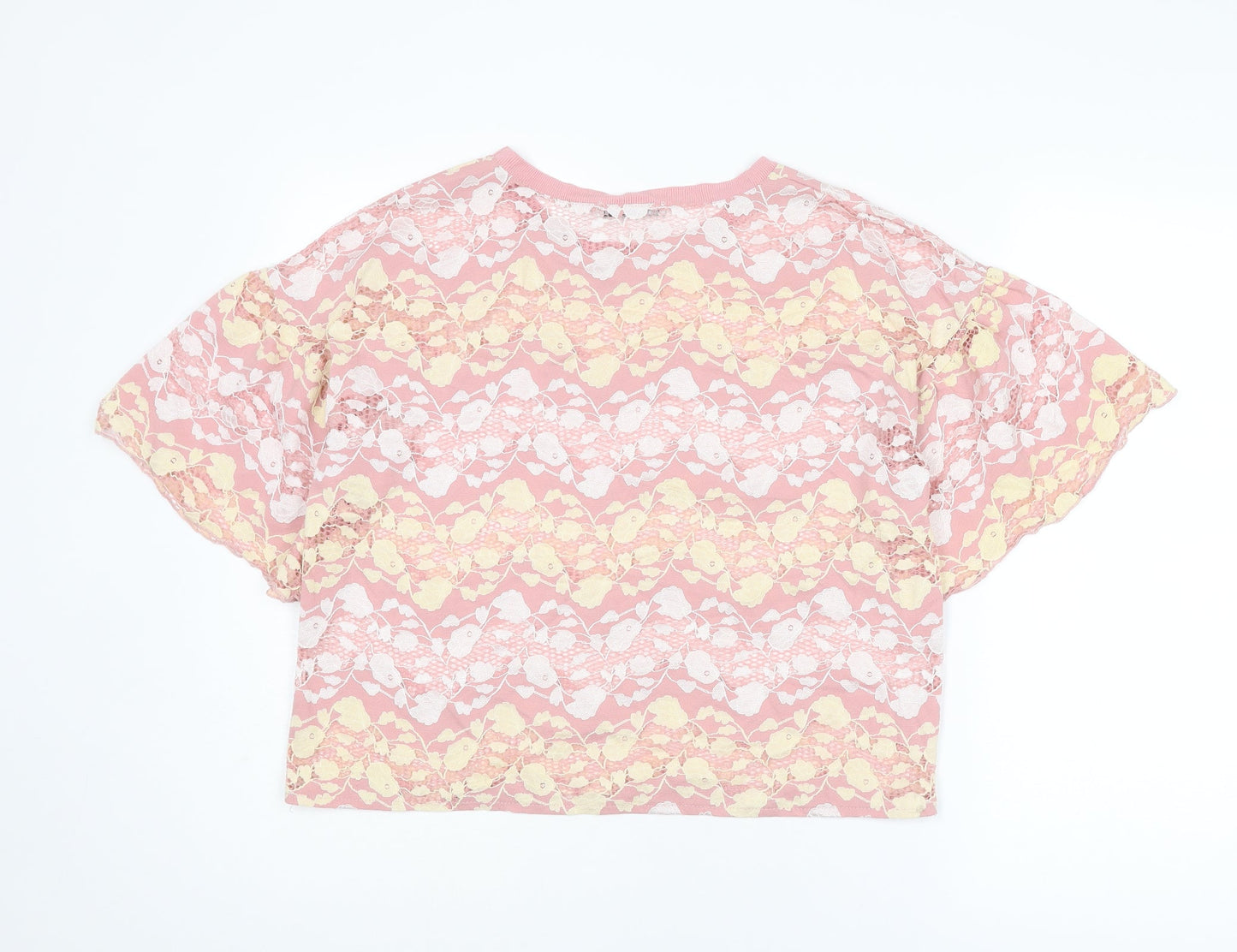 Womens UK Size M Zara Multicoloured Basic T-Shirt