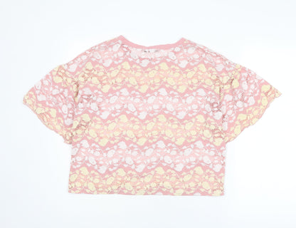 Womens UK Size M Zara Multicoloured Basic T-Shirt