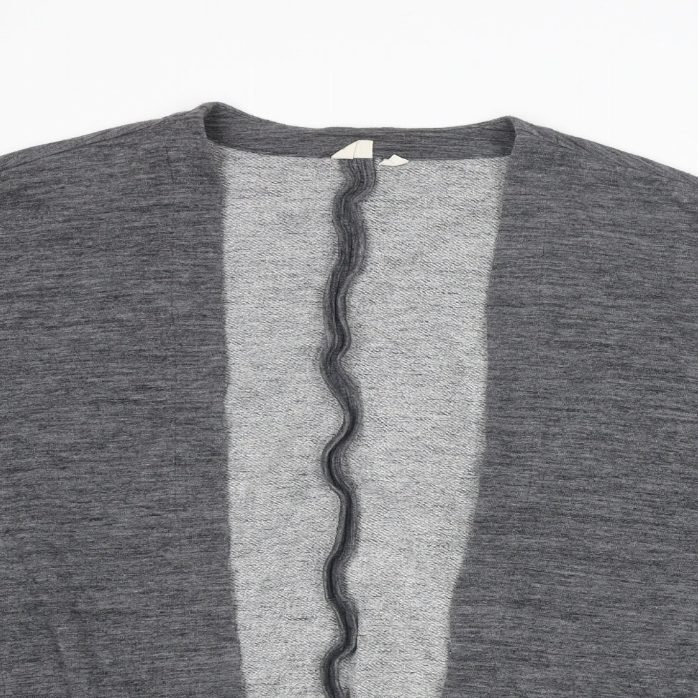 Gap Womens Grey V-Neck Polyester Cardigan Jumper Size M