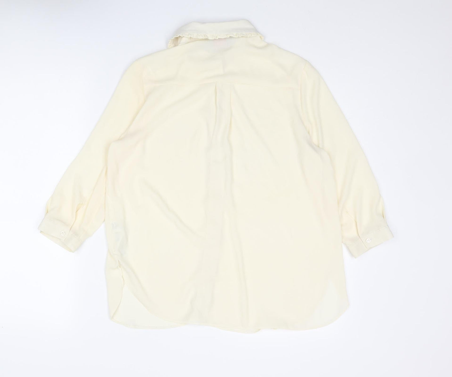 Womens UK Size 10 Dorothy Perkins Ivory Basic Button-Up