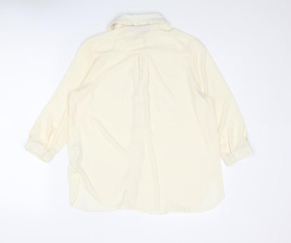 Womens UK Size 10 Dorothy Perkins Ivory Basic Button-Up