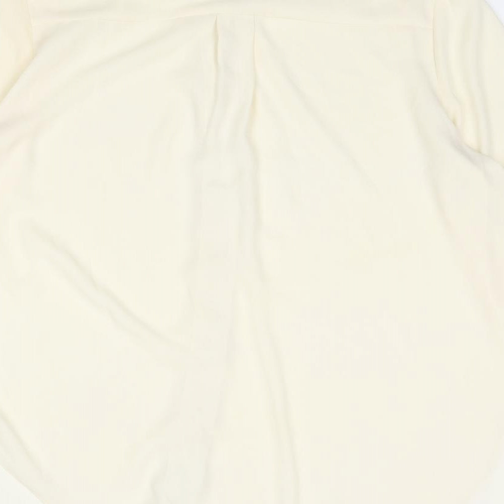 Womens UK Size 10 Dorothy Perkins Ivory Basic Button-Up