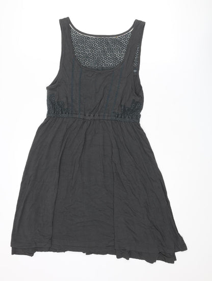 Element Womens Grey Viscose Tank Dress Size L Scoop Neck Pullover
