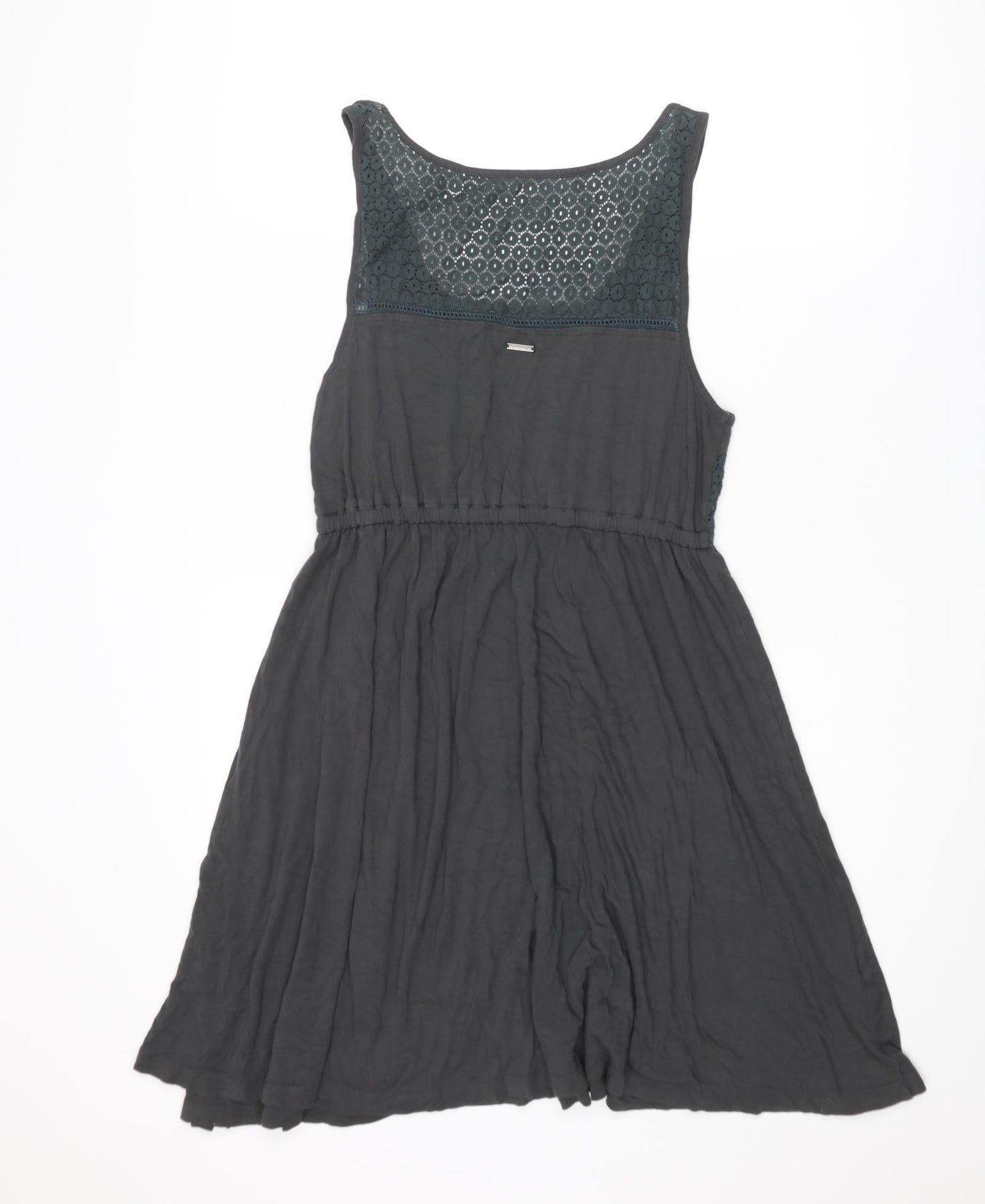 Element Womens Grey Viscose Tank Dress Size L Scoop Neck Pullover