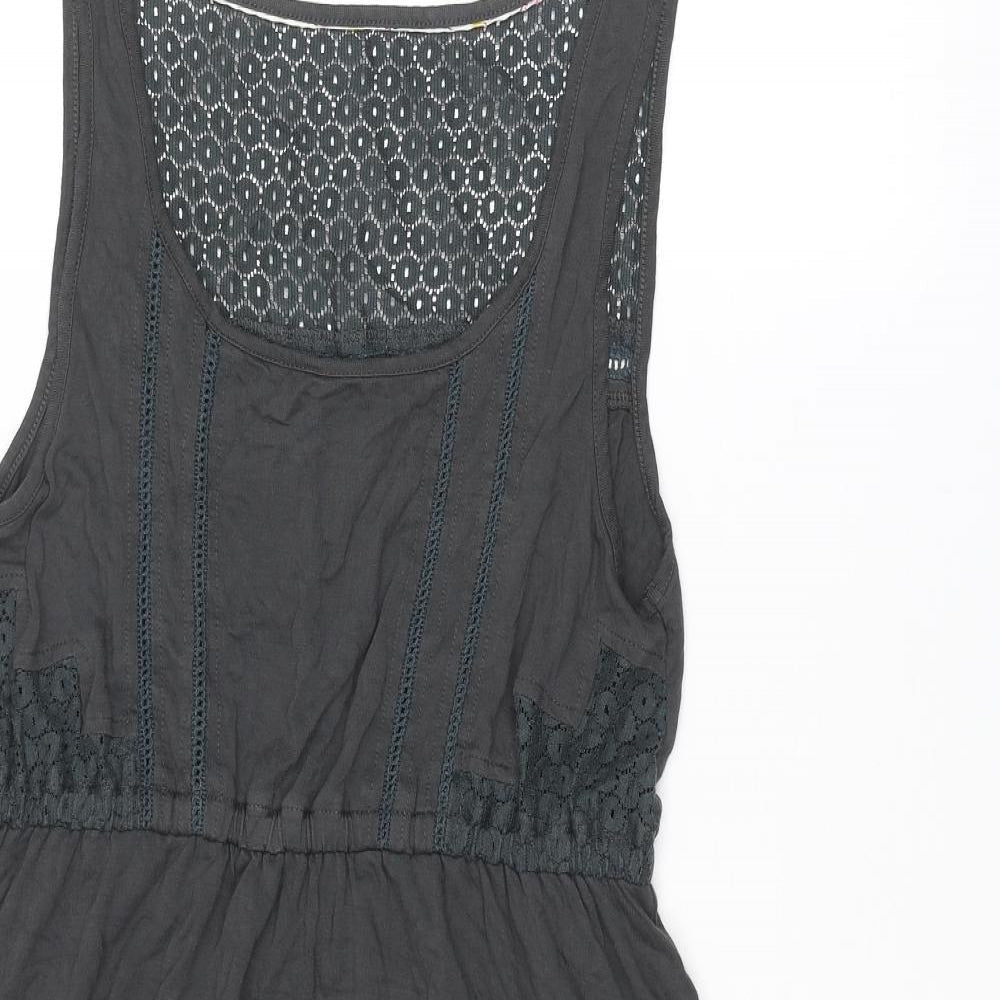 Element Womens Grey Viscose Tank Dress Size L Scoop Neck Pullover