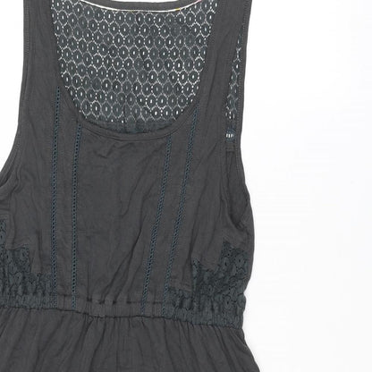 Element Womens Grey Viscose Tank Dress Size L Scoop Neck Pullover
