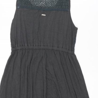 Element Womens Grey Viscose Tank Dress Size L Scoop Neck Pullover