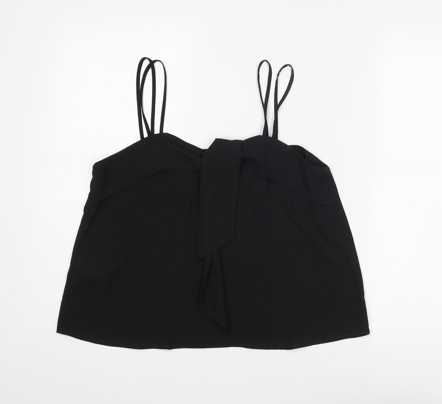 Womens UK Size M Mango Black Camisole Tank