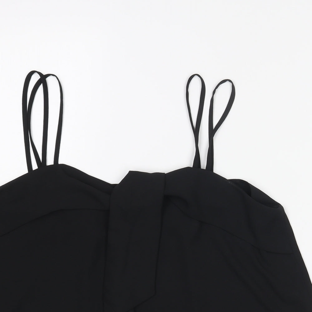 Womens UK Size M Mango Black Camisole Tank