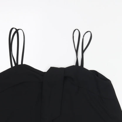 Womens UK Size M Mango Black Camisole Tank