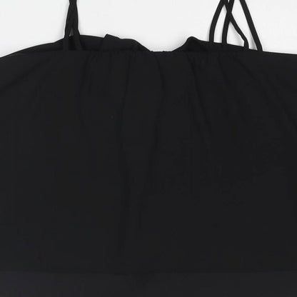 Womens UK Size M Mango Black Camisole Tank