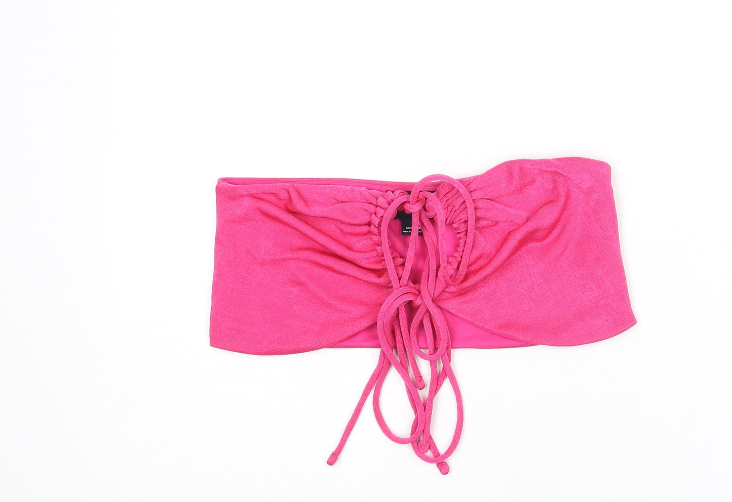 Womens UK Size S Monki Pink Cropped Tank