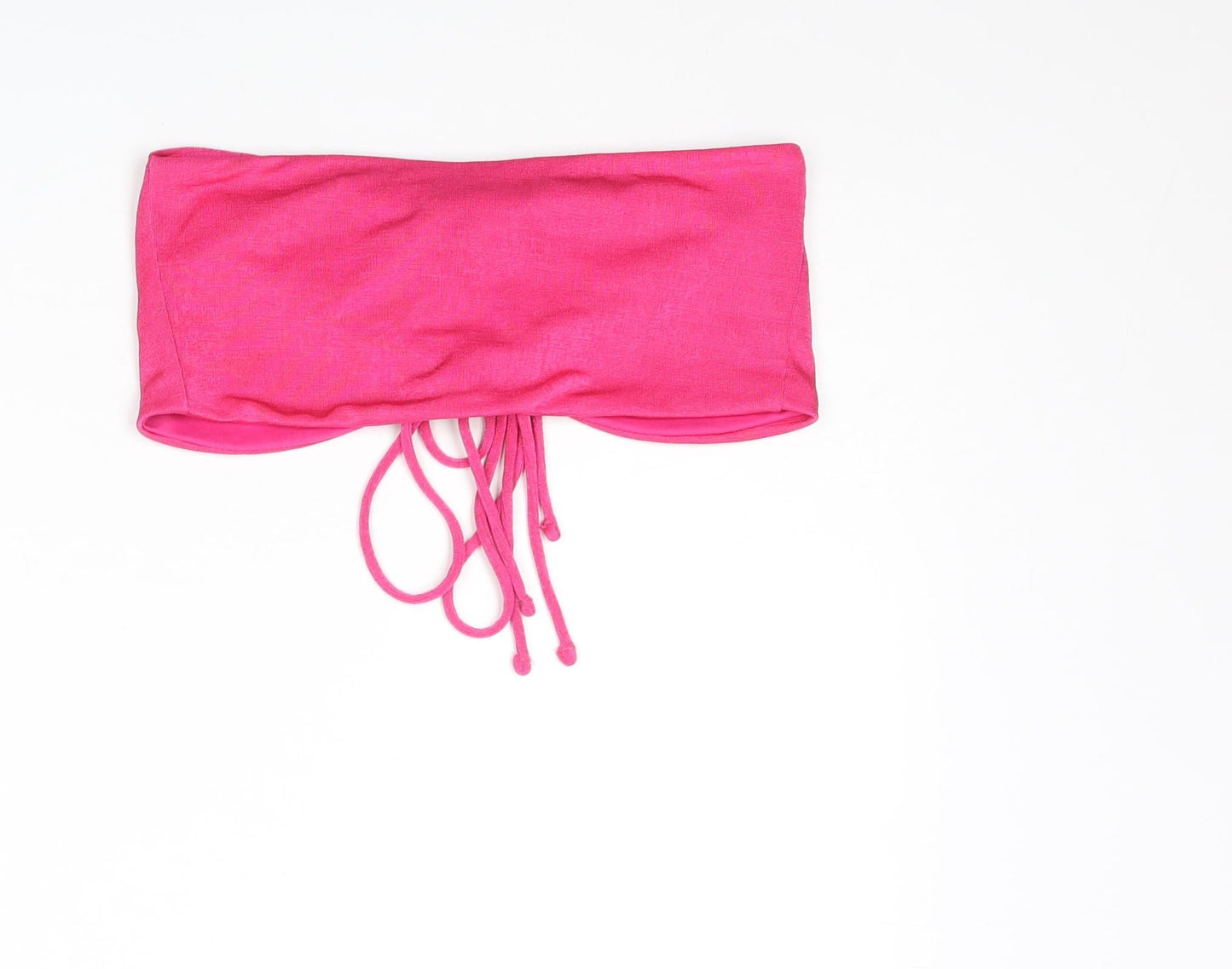 Womens UK Size S Monki Pink Cropped Tank