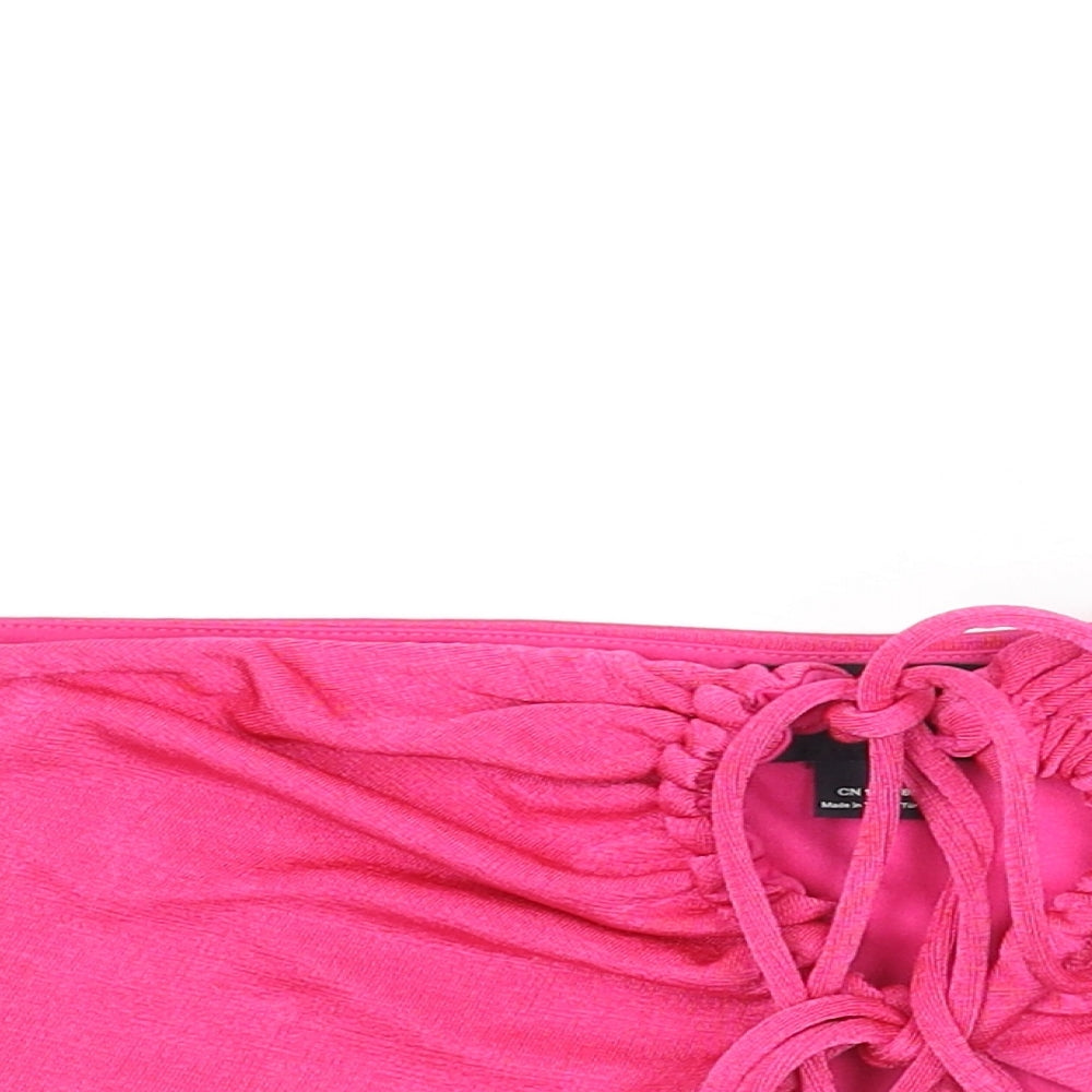 Womens UK Size S Monki Pink Cropped Tank