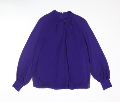 Womens UK Size 10 Phase Eight Blue Basic Blouse
