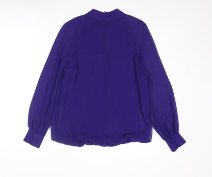 Womens UK Size 10 Phase Eight Blue Basic Blouse