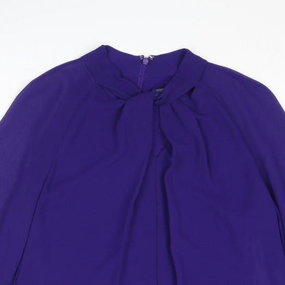 Womens UK Size 10 Phase Eight Blue Basic Blouse