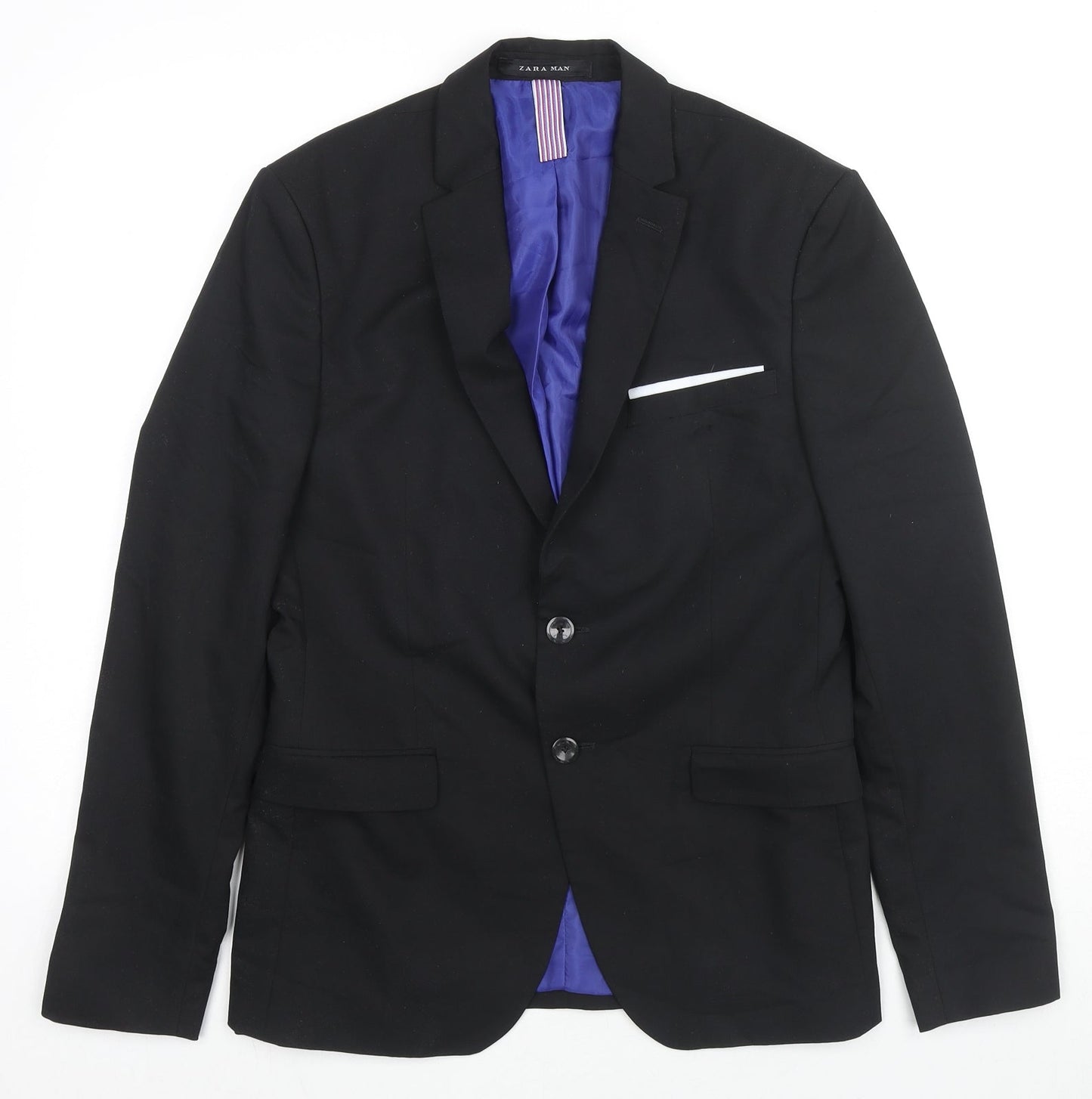 Mens UK Size 36 Zara Regular Blue Suit Jacket