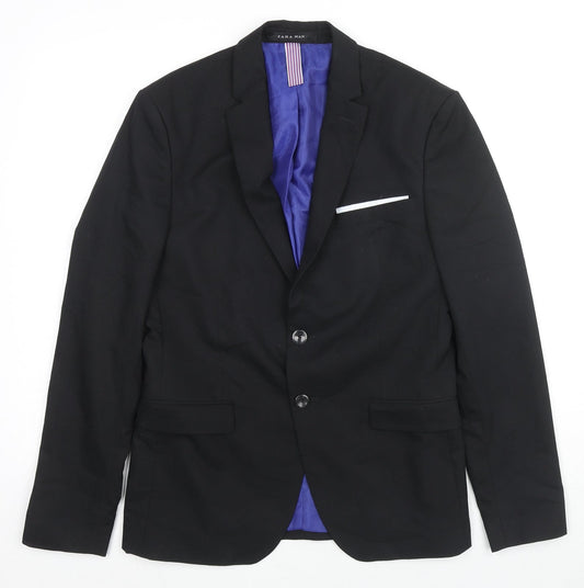 Mens UK Size 36 Zara Regular Blue Suit Jacket