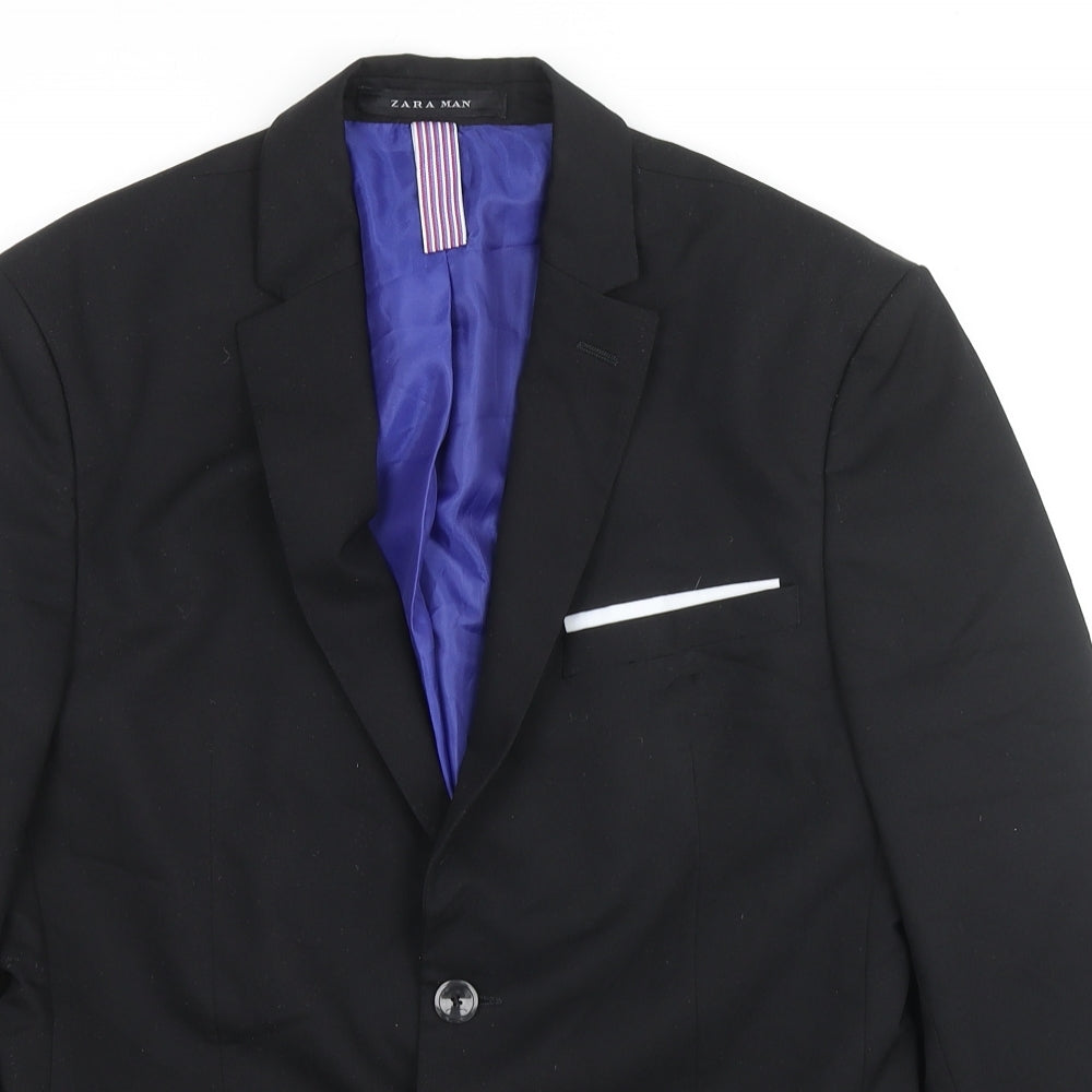 Mens UK Size 36 Zara Regular Blue Suit Jacket