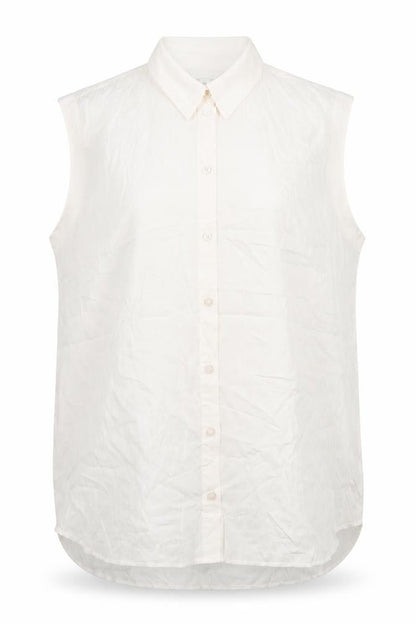 Womens UK Size M H&M White Basic Button-Up