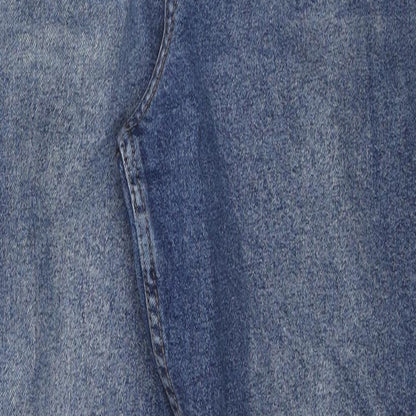 Urban Bliss Womens Blue Cotton Straight Jeans Size 10 L27 in Regular Zip