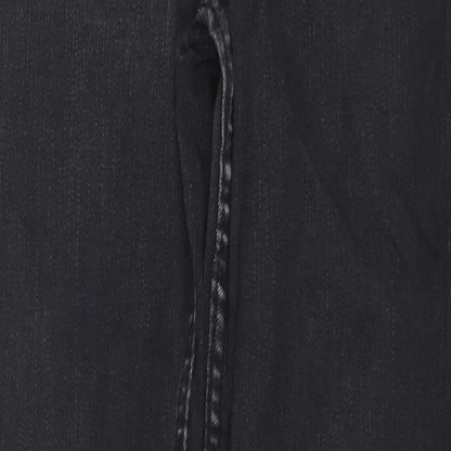 New Look Womens Black Cotton Skinny Jeans Size 10 L27 in Regular Zip