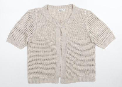 Womens UK Size 10 Damart Beige Cardigan Jumper