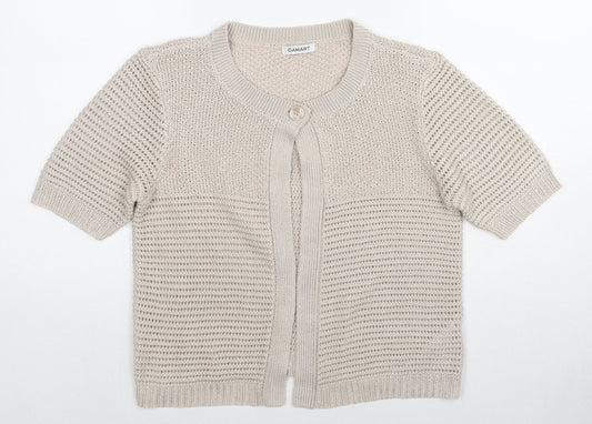 Womens UK Size 10 Damart Beige Cardigan Jumper