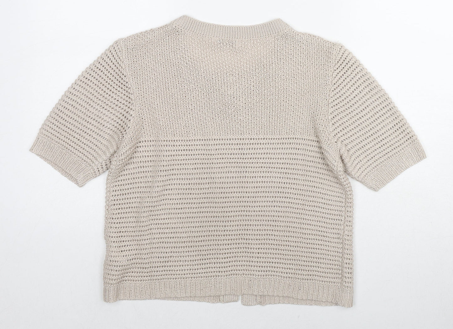 Womens UK Size 10 Damart Beige Cardigan Jumper