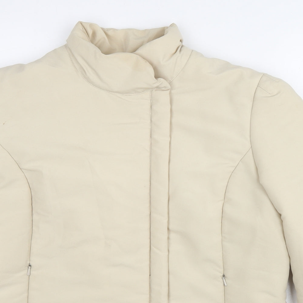 H&M Womens Beige Jacket Size M Zip