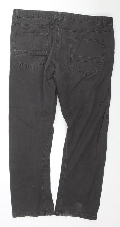 J Brand Mens Grey Cotton Straight Jeans Size 40 in L30 in Regular Zip