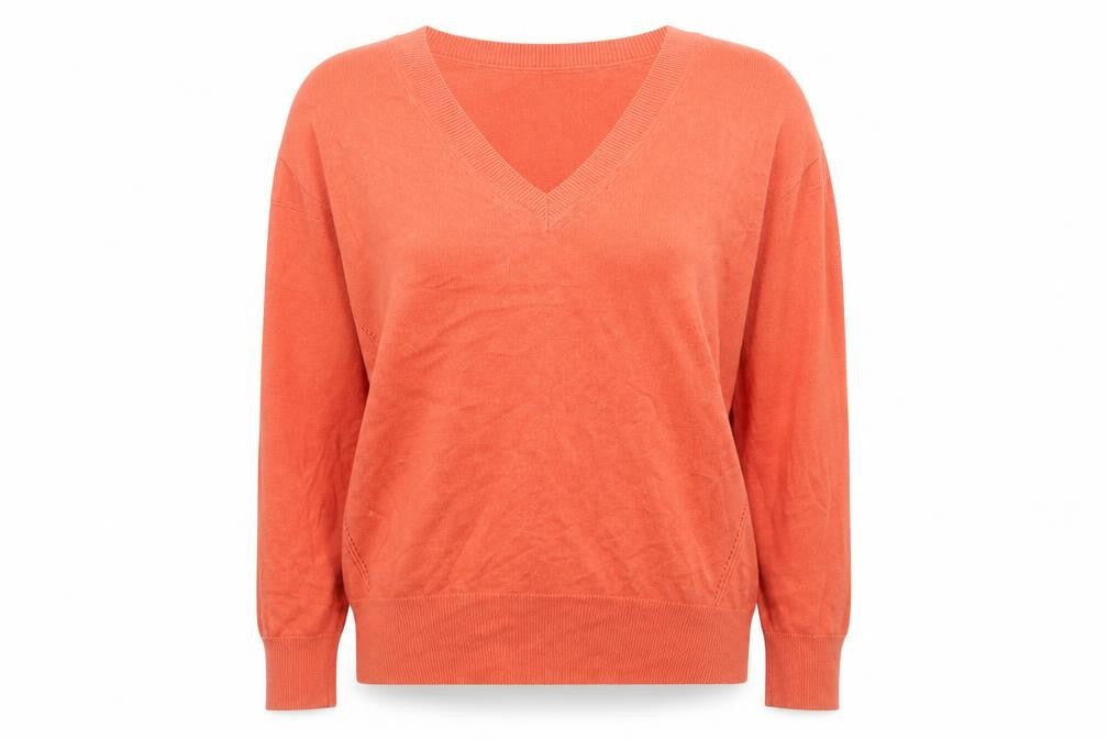 Womens UK Size M Marks and Spencer Orange Pullover Jumper