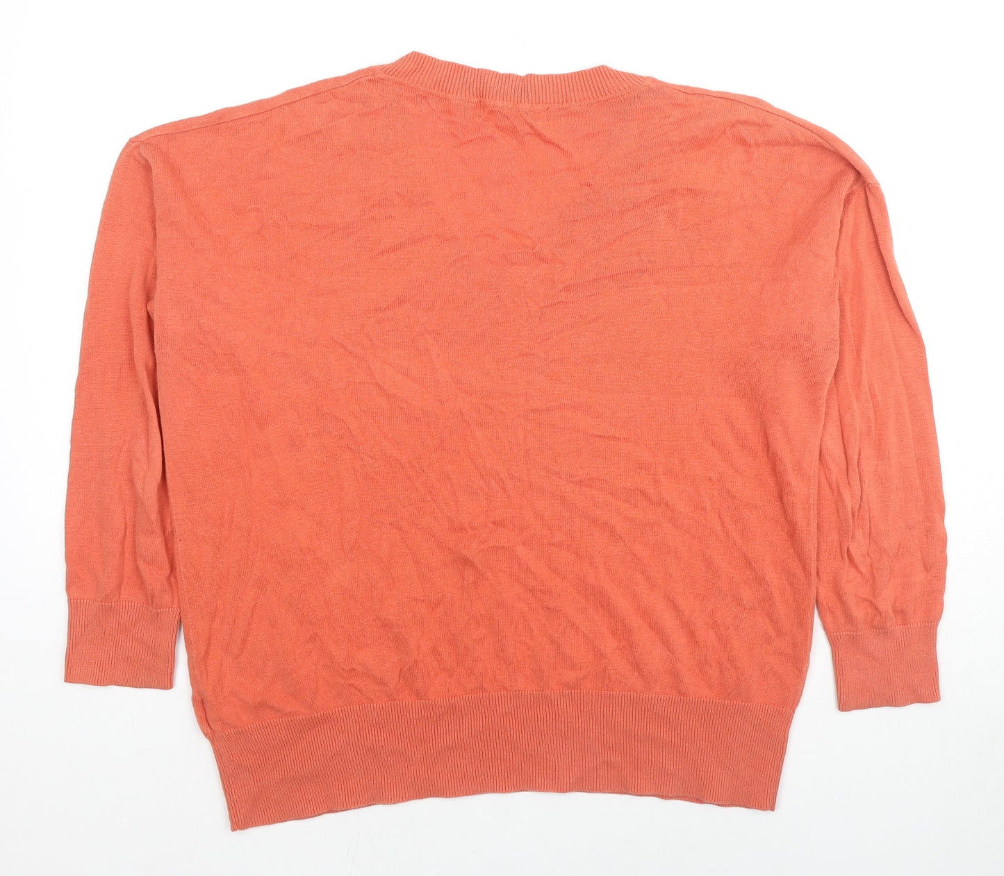 Womens UK Size M Marks and Spencer Orange Pullover Jumper